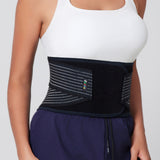 【BA-SF-801】Spacer Fabric Back Brace for Lower Back Pain Relief with Lumbar Pad & 4 Stays