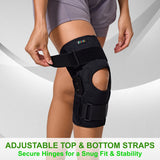 【KN-OS-23 H2】Spacer Fabric Adjustable Hinged Knee Wrap with Straps