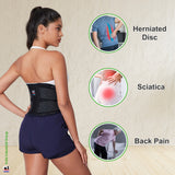 【BA-SF-801】Spacer Fabric Back Brace for Lower Back Pain Relief with Lumbar Pad & 4 Stays