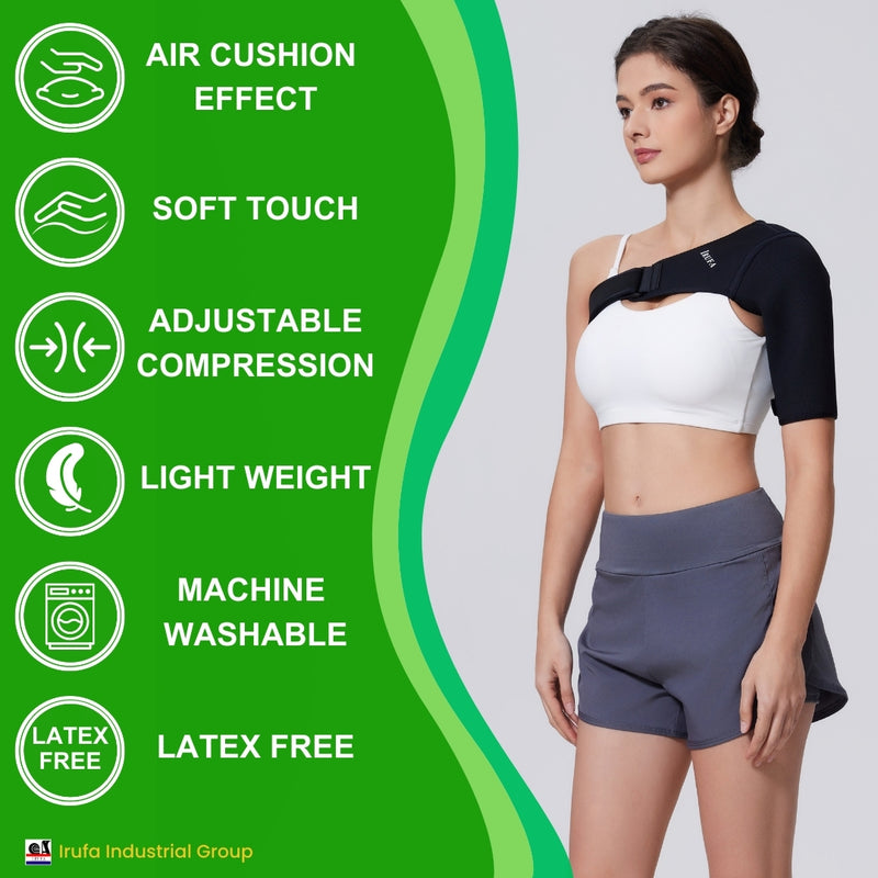 【Shoulder-SF-21】Spacer Fabric Compression Shoulder Brace for Rotator Cuff and AC Joint