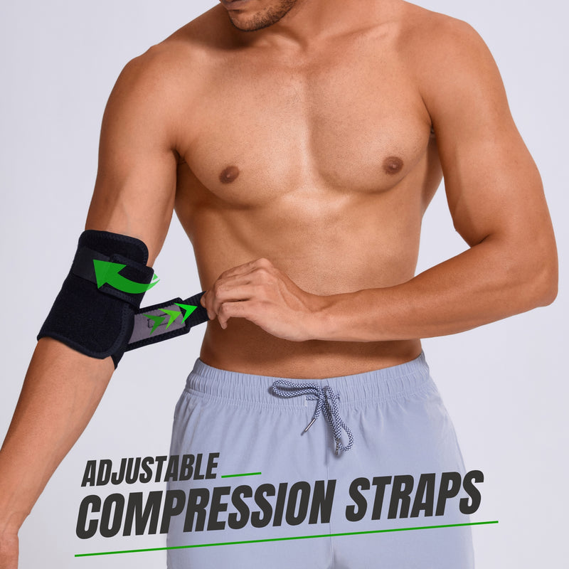 【Elbow Wrap】Spacer Fabric Adjustable Tennis Elbow Wrap for Golfers, Tendonitis