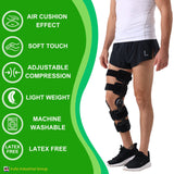 【KN-ROM-A11】Spacer Fabric Carbon Fiber ROM Knee Brace with Quick Release Buckle Straps