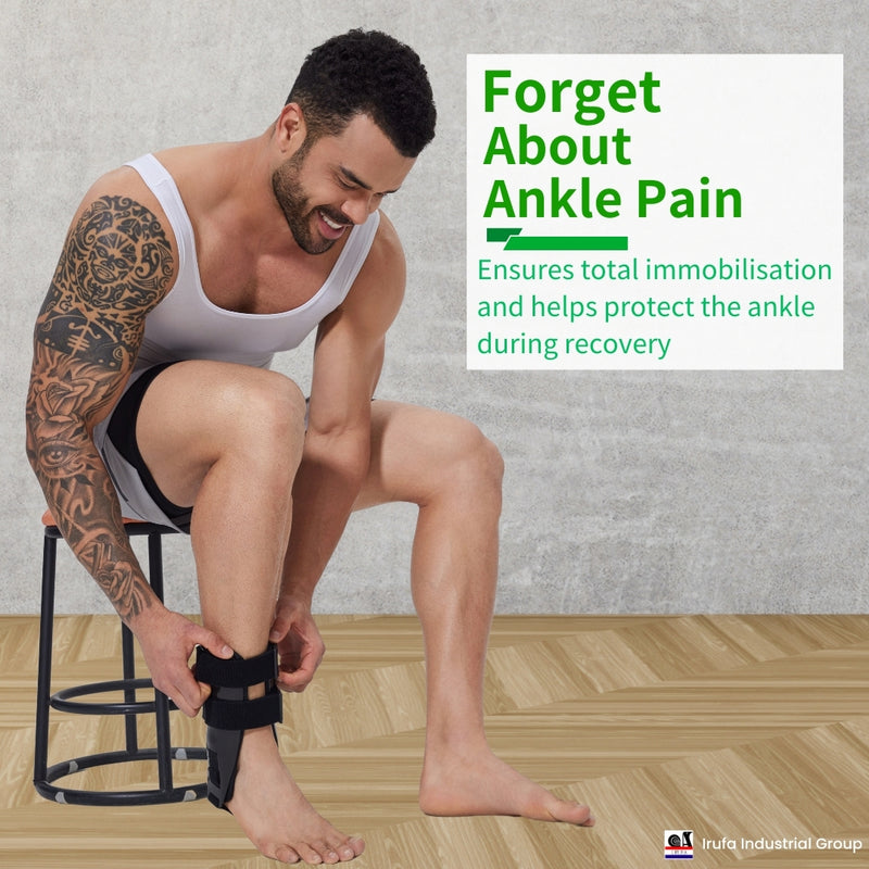 【AN-HP-31】Spacer Fabric Post-Op Cast Ankle Brace for Sprain, Ligament Injury, Tendonitis