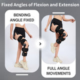 【KN-ROM-A11】Spacer Fabric Carbon Fiber ROM Knee Brace with Quick Release Buckle Straps