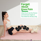 【KN-ROM-A11】Spacer Fabric Carbon Fiber ROM Knee Brace with Quick Release Buckle Straps