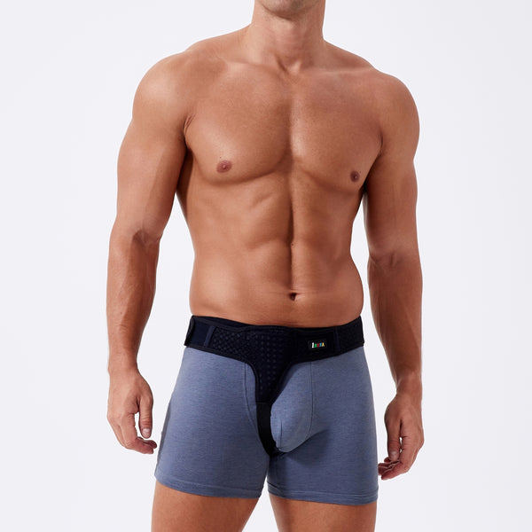 【HB-SF-201 RIGHT】 Right Side Spacer Fabric Inguinal Groin Hernia Belts for Men - Spacer Fabric Postoperative Men's Inguinal Hernia Support Belt for Inguinal Hernia
