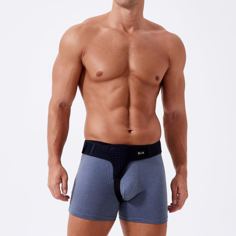【HB-SF-201 RIGHT】 Right Side Spacer Fabric Inguinal Groin Hernia Belts for Men - Spacer Fabric Postoperative Men's Inguinal Hernia Support Belt for Inguinal Hernia