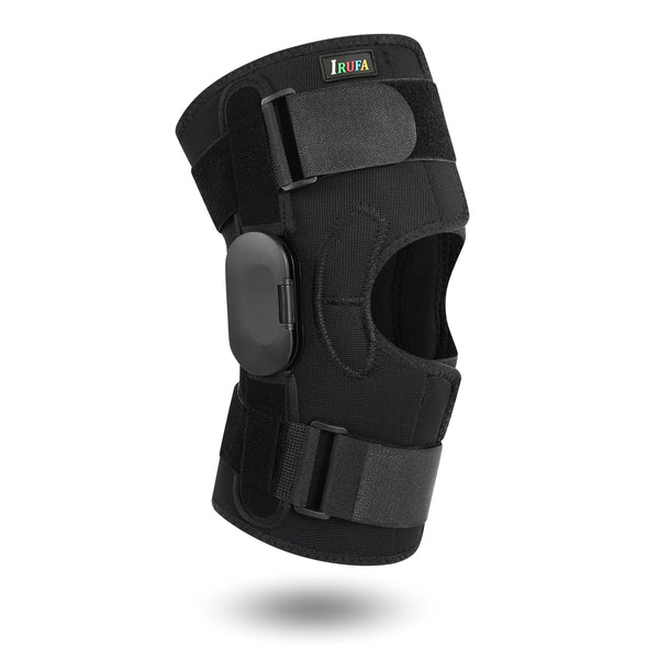【KN-OS-23 ROM3】Spacer Fabric ROM Hinged Knee Wrap with Adjustable Straps