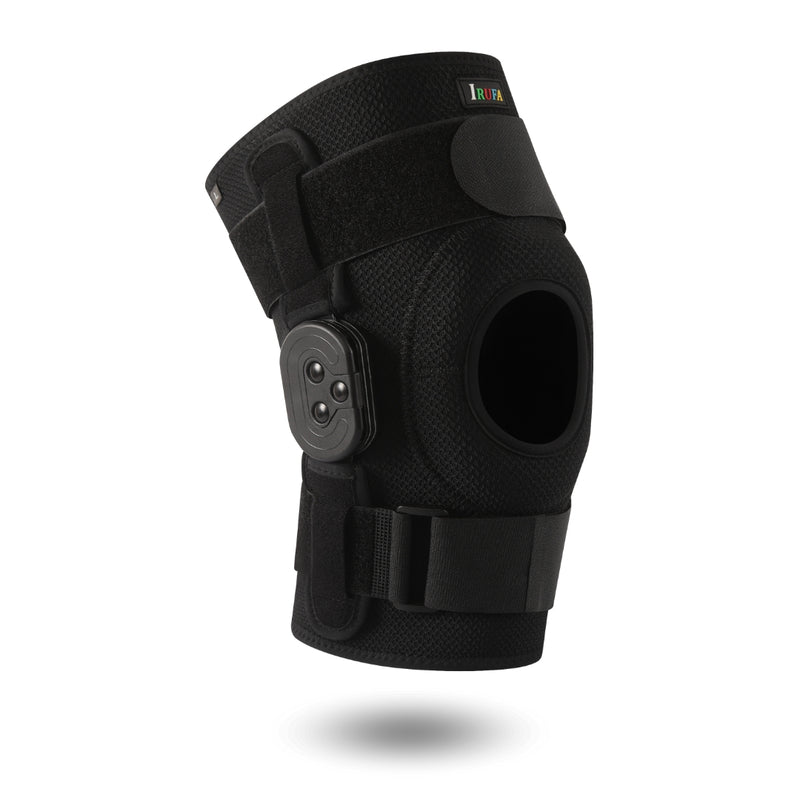 【KN-SF-15 ROM2】Spacer Fabric ROM Hinged Knee Sleeve with Adjustable Straps