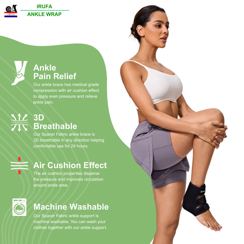 【AN-OS-18】Spacer Fabric Adjustable Ankle Support Wrap for Sprained Ankle