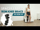【KN-ROM-A11】Spacer Fabric Carbon Fiber ROM Knee Brace with Quick Release Buckle Straps
