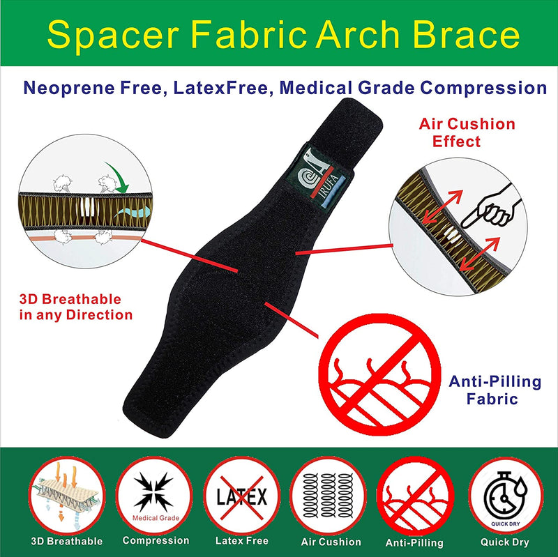 IRUFA, Arch-OS-11,3D Breathable Elastic Fabric Plantar Fasciitis Compression Arch Support