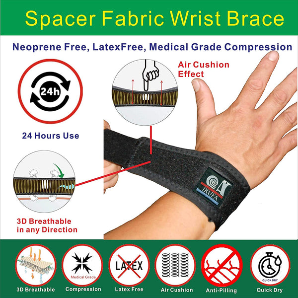 IRUFA, 3D Breathable Elastic Fabric Wrist Brace