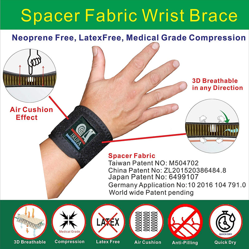 IRUFA, 3D Breathable Elastic Fabric Wrist Brace