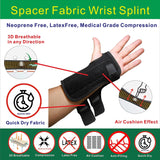 IRUFA, 3D Breathable Patented Fabric RSI Wrist Splint Brace Support